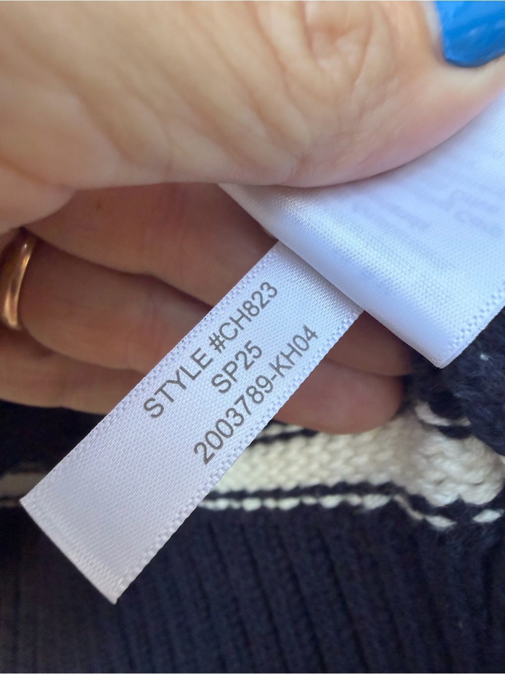 J Crew Heritage cotton relaxed cardigan in stripe navy sweater grandpa coastal - Picture 6 of 6